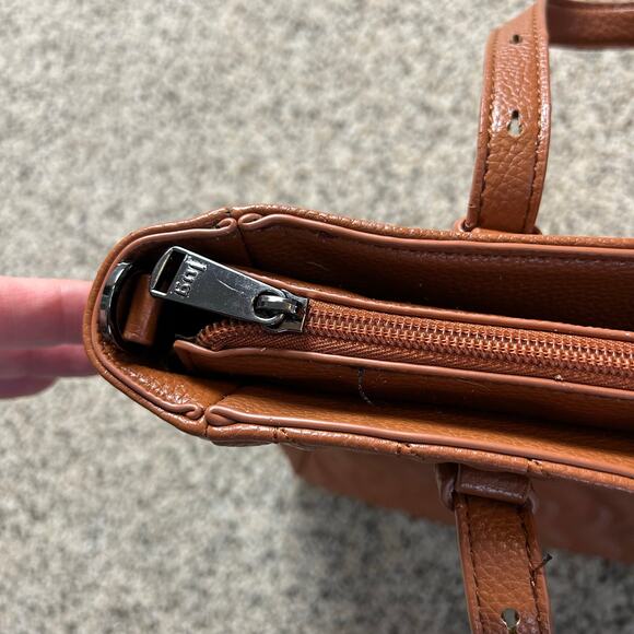 Lug Charter Classic VL Convertible Tote Bag Vegan Leather Brown Tan - Picture 7 of 11